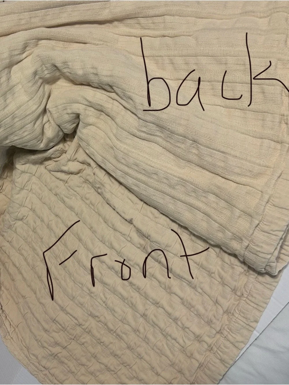 RARE Eileen Fisher Home queen rippled on front . Cotton quilt. Heirloom quality